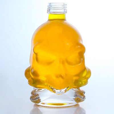 Material del collar Vidrio de vidrio súper de piedra 750 ml Botella de vidrio transparente con tapa de tornillo