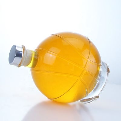 Botella de vidrio de licor transparente de 350 ml para whisky, ron y ginebra