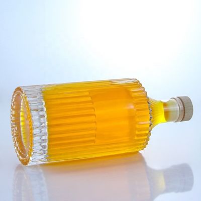 Botella de vidrio vacío transparente de 500 ml 750 ml 1000 ml para vodka, ginebra, ron, whisky y brandy