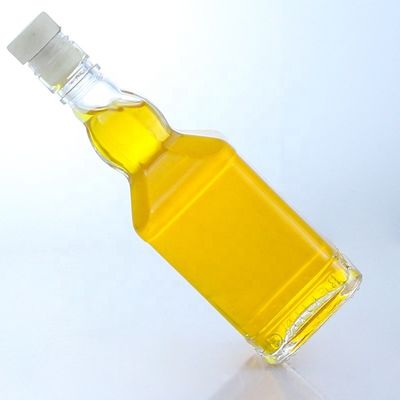 Botella transparente de vidrio de piedra para whisky vodka champán tequila gin ron