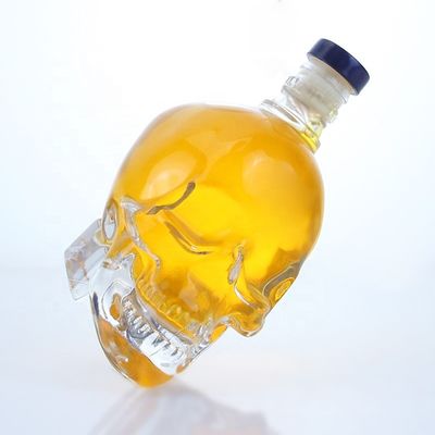 Otras bebidas populares de forma transparente 700 ml botella de 750 ml para whisky ron ginebra brandy