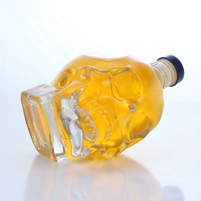 Otras bebidas populares de forma transparente 700 ml botella de 750 ml para whisky ron ginebra brandy