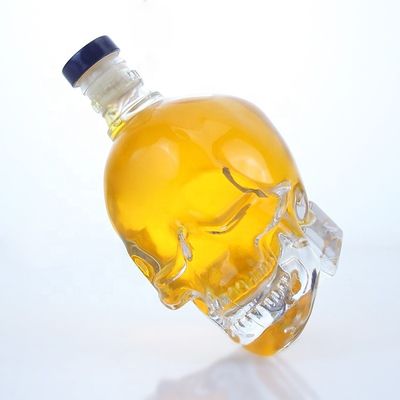 Otras bebidas populares de forma transparente 700 ml botella de 750 ml para whisky ron ginebra brandy