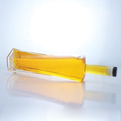 Botella de vidrio transparente de 500 ml 750 ml 1000 ml con tapa de tornillo Material de base para bebidas industriales Vidrio