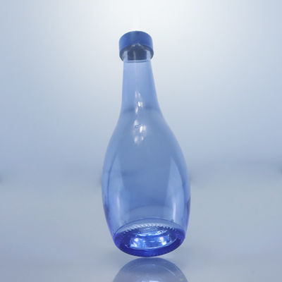Collar de vidrio Diseño único 2022 Botella vacía azul clara para Gin Whisky Rum Tequila Brandy