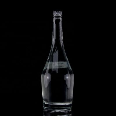 Estampado en caliente botella de vidrio personalizada de 700 ml 750 ml para whisky Gin Vodka Ron Liquor