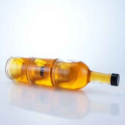 Elegante botella de 500 ml 750 ml 1000 ml de vidrio de piedra para whisky vodka champán tequila