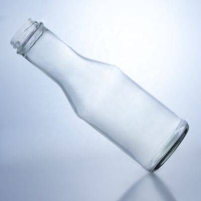 200/375/500/750/1000ml Botella de vidrio con tapa de tornillo para jugo de agua café de leche