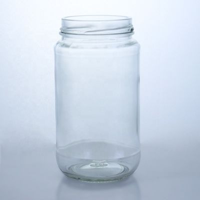 Tapón de tornillo de vino elegante 410 ml 500 ml botella de vidrio transparente para ensalada salsa de chile ketchup