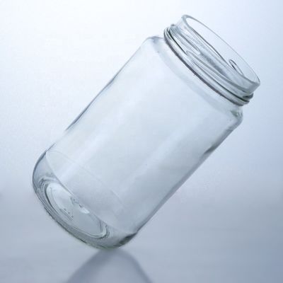 Tapón de tornillo de vino elegante 410 ml 500 ml botella de vidrio transparente para ensalada salsa de chile ketchup