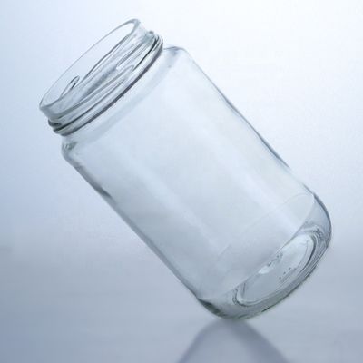 Tapón de tornillo de vino elegante 410 ml 500 ml botella de vidrio transparente para ensalada salsa de chile ketchup