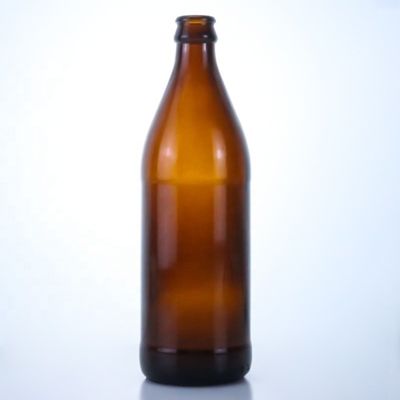 Botellas de vidrio vacías de cerveza con tapa de corona 700 ml 750 ml botella de ámbar creativa pequeña