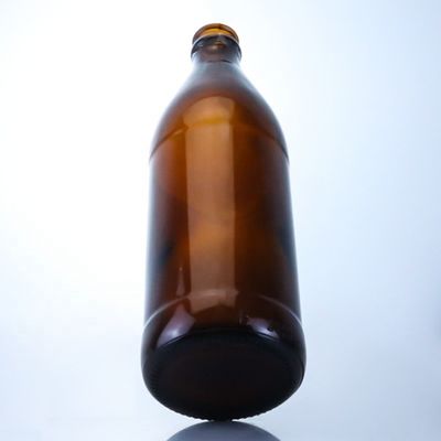 Botellas de vidrio vacías de cerveza con tapa de corona 700 ml 750 ml botella de ámbar creativa pequeña