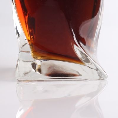 Botella de vidrio transparente de 750 ml/1000 ml de corcho para champán
