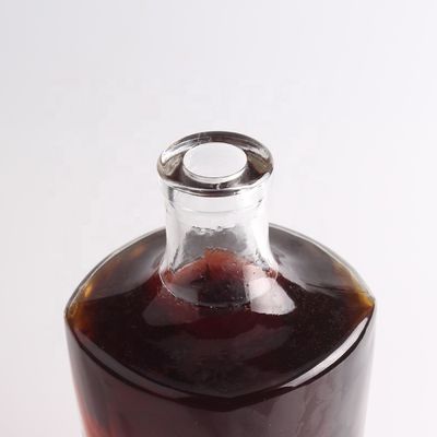 Botella de vidrio transparente de 750 ml/1000 ml de corcho para champán