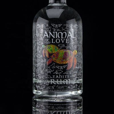 Flint Glass 2022 Diseño Botella de vidrio transparente para ginebra whisky ron tequila brandy