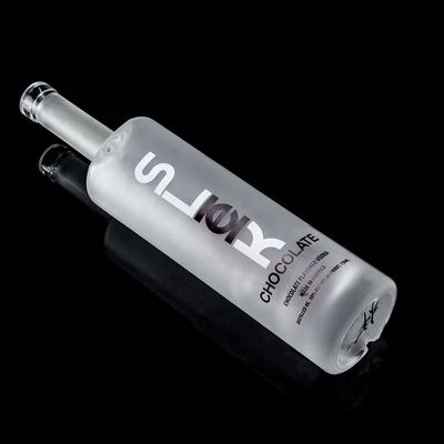 Tipo de sellado de corcho 750ml 1000ml Decal helado Claros botellas de vidrio de sílex para Gin Rum Champagne Tequila Whisky Logotipo personalizado