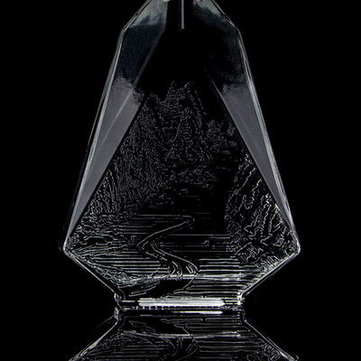 Botella de vidrio de sílex de fondo grueso y claro para ginebra whisky ron tequila y brandy diseño 2022
