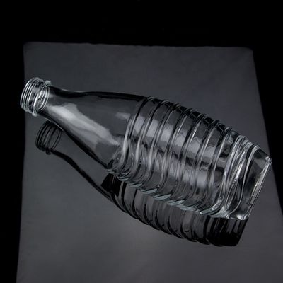 Collar de vidrio de vodka 750 ml 1000 ml Limpio Flint Gin Ron Champagne Tequila Botella de whisky