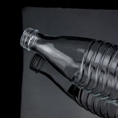 Collar de vidrio de vodka 750 ml 1000 ml Limpio Flint Gin Ron Champagne Tequila Botella de whisky