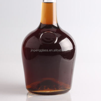 Botellas de vidrio de sílex de fondo grueso y cuello largo personalizadas para Vodka Gin Rum Champagne