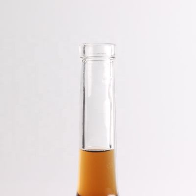 Botellas de vidrio de sílex de fondo grueso y cuello largo personalizadas para Vodka Gin Rum Champagne