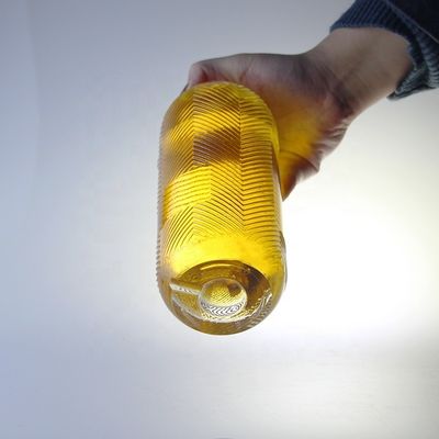 Botella de vidrio transparente de 750 ml de capacidad extra con grabado de sílex y corcho con capacidad de 500 ml