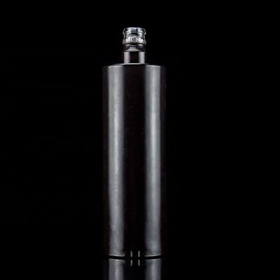 Botella de vidrio de whisky y vodka de 700 ml 750 ml Negro Distribuidor de botellas de vidrio personalizado