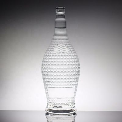 Botella de vodka de vidrio 1 litro 1,75 litro 500 ml 700 ml 750 ml botella de champán