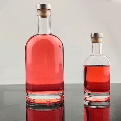Botella de vidrio para licor de 70cl 75cl con logotipo personalizado