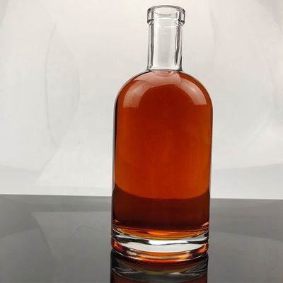 Botella de vidrio para licor de 70cl 75cl con logotipo personalizado