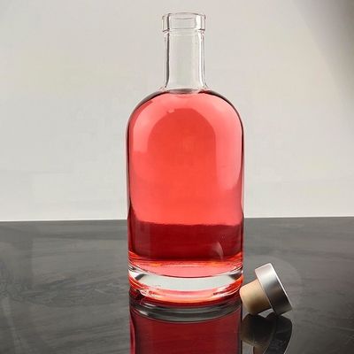 Botella de vidrio para licor de 70cl 75cl con logotipo personalizado