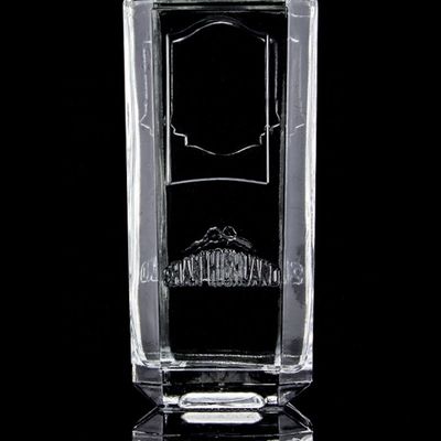 Botella de vidrio en relieve de 750 ml de 75 cl Super Flint Cuadrado con tapa de tornillo Rum Vodka Whisky