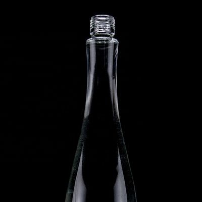 750 ml 75 cl Super Flint Teardrop en forma de ron Vodka Botella de vidrio de whisky con cuello de vidrio