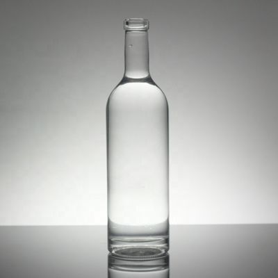 Botella industrial de licor de cristal de 750 ml con decoración de hielo / pintura / impresión