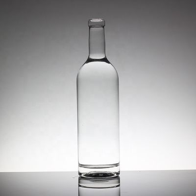 Botella industrial de licor de cristal de 750 ml con decoración de hielo / pintura / impresión