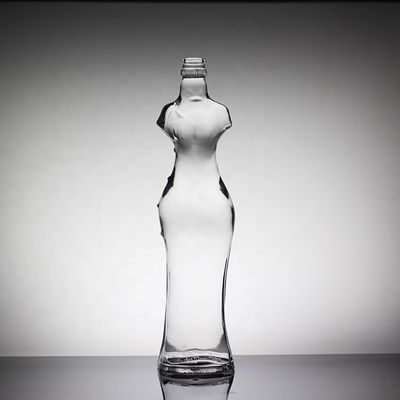 Bottle de vidrio en forma de cuerpo de mujeres hermosas con tipo de sellado de corcho