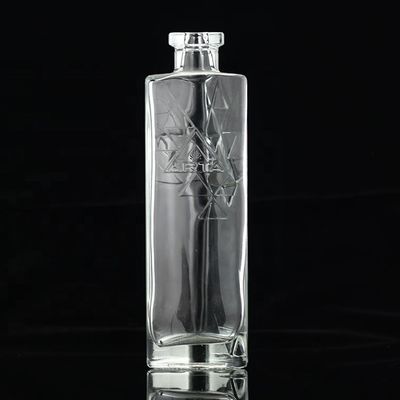 Botella de vidrio para bebidas industriales perfecta para whisky vodka ron tequila