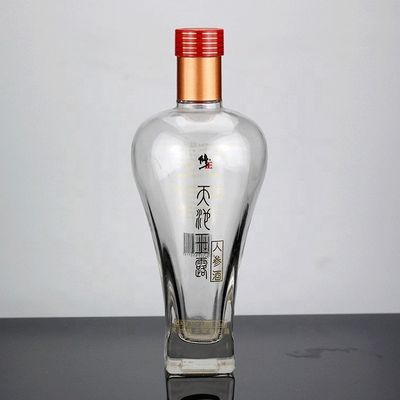 Tipo de sellado de vidrio CROWN CAP 500 ml 750 ml Botella de licor de ginseng de licor medicado
