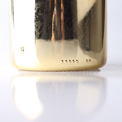 Botellas de vidrio de champán de oro personalizadas con tapa de plástico para material de cuerpo de vidrio