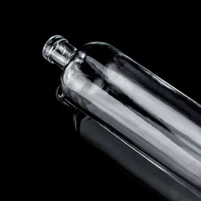 Botella de vidrio de 750 ml de fondo grueso de forma recta para Super Flint Liquor