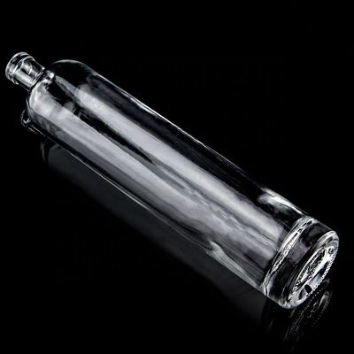 Botella de vidrio de 750 ml de fondo grueso de forma recta para Super Flint Liquor