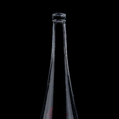 Impresión de pantalla en forma de cono Vodka Whisky Liquor Botella de vidrio de 750 ml con vidrio de Super Flint